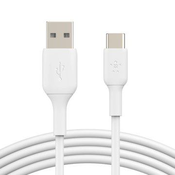 Cable Belkin Cab001bt1mwh2pk Usb-c A Usb-a Boos Charge™ 1m Color Blanco Pack 2 Unidades