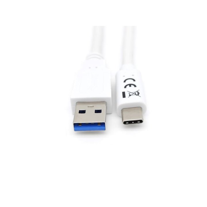 Cable Usb-a Macho Usb-c Macho Usb 3.2 1m Transferencia 5g 3a Color Blanco