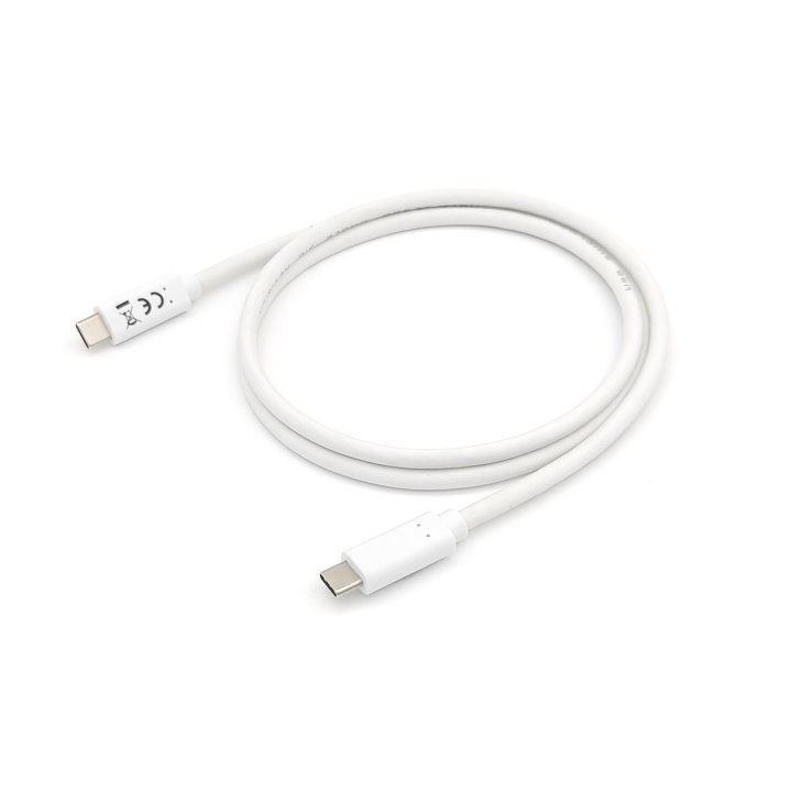 Cable Usb-c Macho Usb-c Macho Usb 3.2 1m Transferencia 5g 3a (60w) Color Blanco