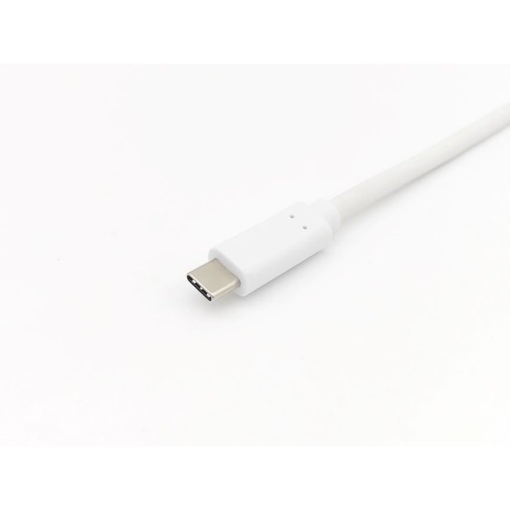 Cable Usb-c Macho Usb-c Macho Usb 3.2 1m Transferencia 5g 3a (60w) Color Blanco