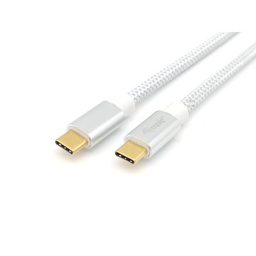 Cable Usb-c Macho Usb-c Macho Usb 3.2 1m Transferencia 10g 5a (100w) Color Blanco 2