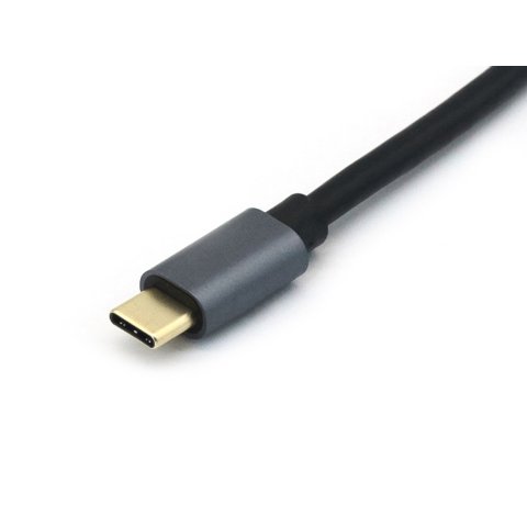 Cable Usb-c Macho Usb-c Macho Usb 3.2 0.5m Transferencia 10g 5a (100w) Color Negro