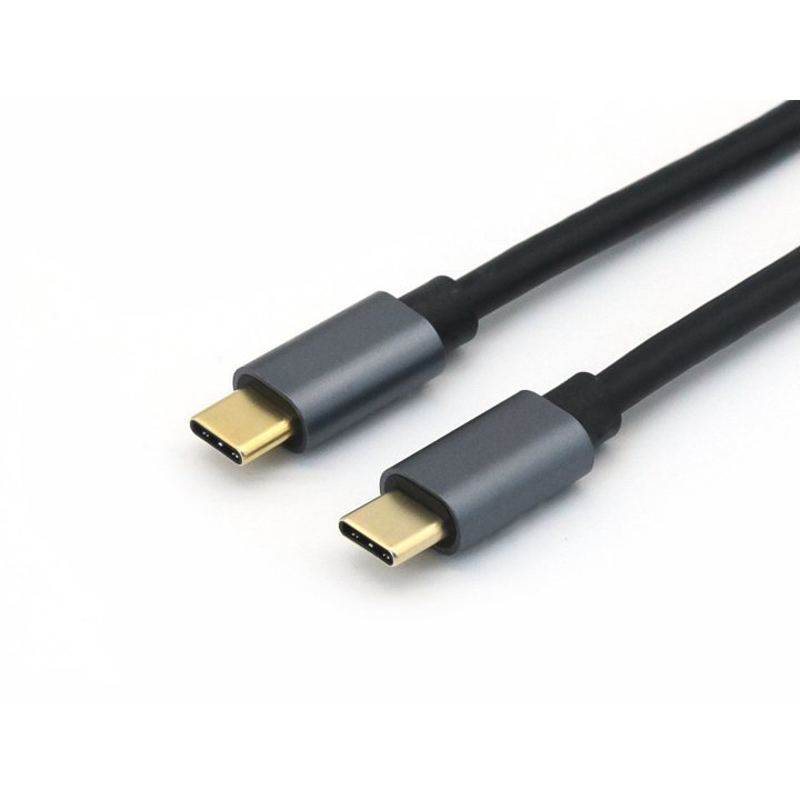 Cable Usb-c Macho Usb-c Macho Usb 3.2 0.5m Transferencia 10g 5a (100w) Color Negro