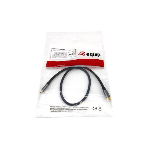 Cable Usb-c Macho Usb-c Macho Usb 3.2 0.5m Transferencia 10g 5a (100w) Color Negro