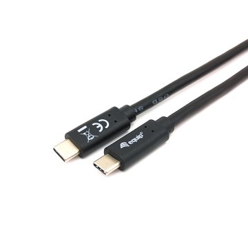 Cable Usb-c Macho Usb-c Macho Usb 3.2 2m Transferencia 5g 3a Color Negro 2