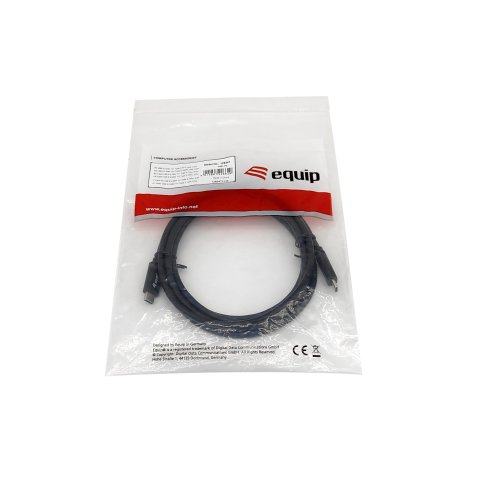 Cable Usb-c Macho Usb-c Macho Usb 3.2 2m Transferencia 5g 3a Color Negro