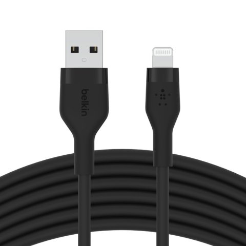 Cable Belkin Caa008bt1mbk Usb-a A Lightning Silicona Clip 1m Negro