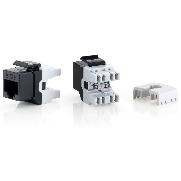Kit 8 Uds Conector Hembra Rj45 Utp Cat6 Panel Keystone