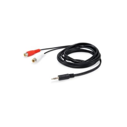 Cable Audio Mini Jack 3.5mm Macho A 2 Rca Hembra 2.5m