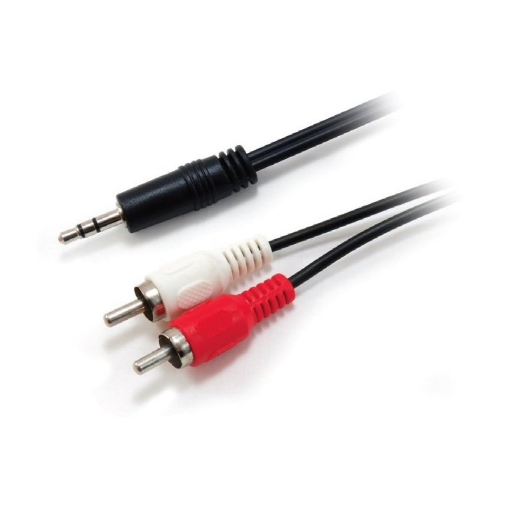 Cable Audio Mini Jack 3.5mm Macho A 2 Rca Macho 2.5m