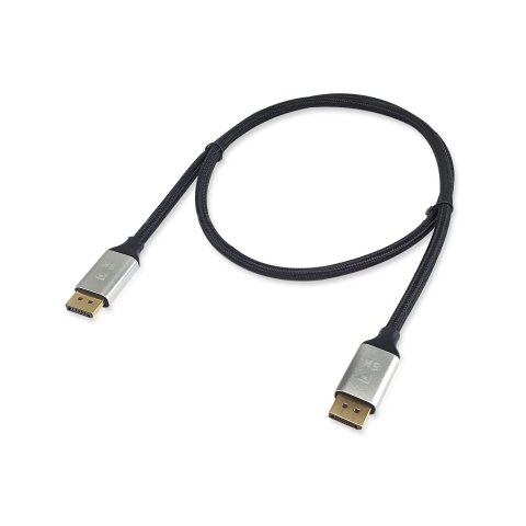 Cable Displayport A Displayport Premium 1.4 8k 60hz 1m Malla Algodón Trenzado Y Conector Aluminio Equip 119261