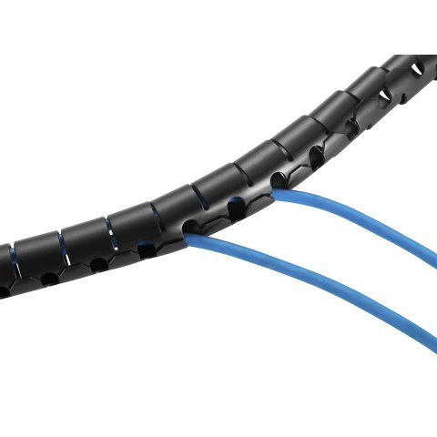 Organizador De Cables En Espiral Equip 650868 Con Clip 2.5 Metros Color Negro