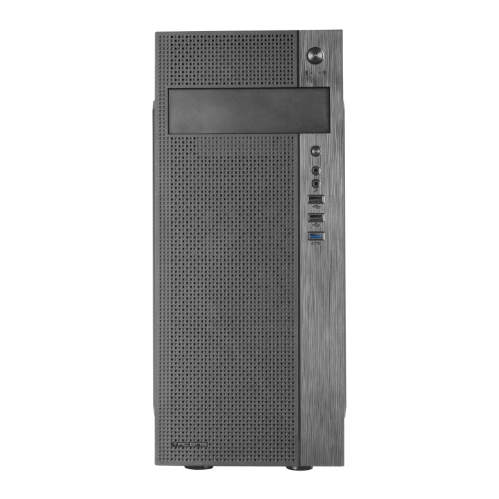 Caja Atx Semitorre Tacens Ferrox Black Frontal Con Diseño De Rejilla Bahia Externa 5.25" 2xusb 3.0 1xusb 2.0 Sin Fuente De Al