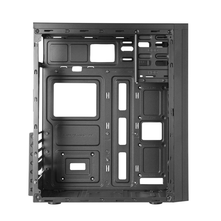 Caja Atx Semitorre Tacens Ferrox Black Frontal Con Diseño De Rejilla Bahia Externa 5.25" 2xusb 3.0 1xusb 2.0 Sin Fuente De Al