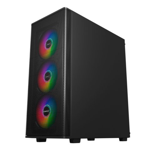 Caja Atx Semitorre Gaming Unykach Atx Uk 511303 Color Negro Panel Lateral Cristal Templado 4 Vent Argb 120mm 2xusb 3.0