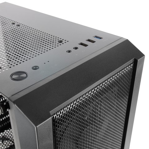 Caja Atx Semitorre Mars Gaming Mc-master Frontal Metal-mesh Con 3ventiladores Frontales Ventana Lateral De Cristal Templado S