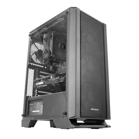 Caja Atx Semitorre Mars Gaming Mc-master Frontal Metal-mesh Con 3ventiladores Frontales Ventana Lateral De Cristal Templado S