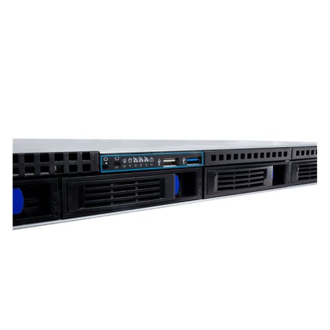 Caja Rack 19" 1u Unykach Hsw4104 4 Bahias Exernas Hot Swap De Discos 3.5" O 2.5" Sin Fuente De Alimentacion