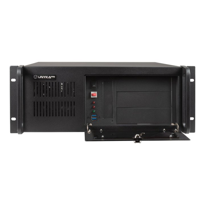 Caja Rack 19" 4u Unyka Uk 4229 Evo Forntal Con Puerta De Seguridad Filtro Antipolvo Usb 3.0 Sin Fuente De Alimentación