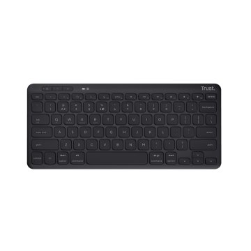 Teclado Trust Lyra Inalambrico Compacto Y Multidispositivo Negro Hecho Con Materiales Reciclados 2