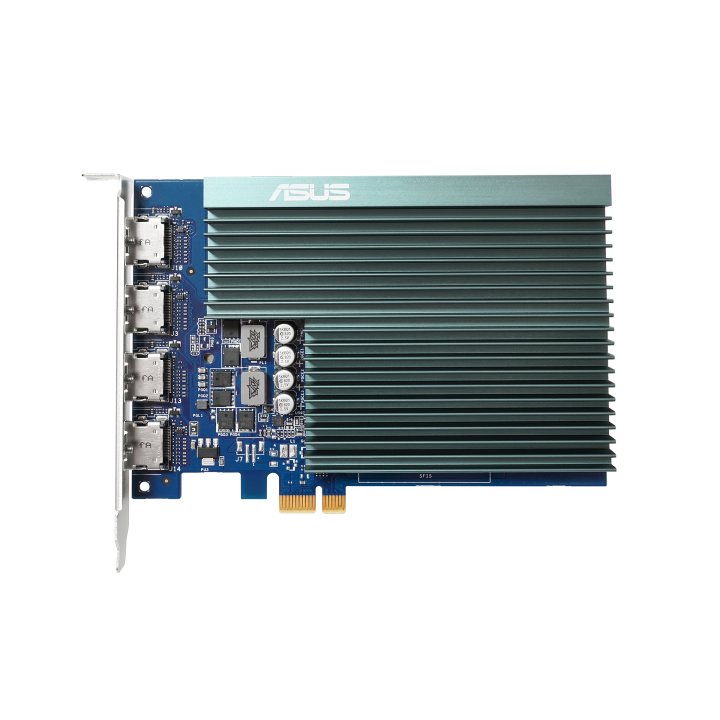Vga Asus Gt730-4h-sl-2gd5 Gddr5 (4x Salidas Hdmi) Reloj  927 Mhz Cuda384 3840 X 2160 64bit