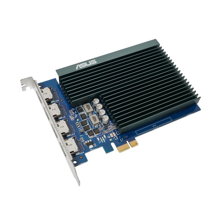 Vga Asus Gt730-4h-sl-2gd5 Gddr5 (4x Salidas Hdmi) Reloj  927 Mhz Cuda384 3840 X 2160 64bit