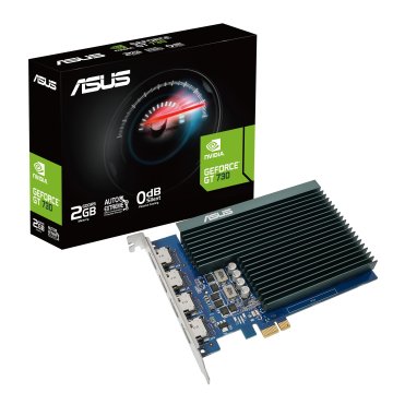 Vga Asus Gt730-4h-sl-2gd5 Gddr5 (4x Salidas Hdmi) Reloj  927 Mhz Cuda384 3840 X 2160 64bit