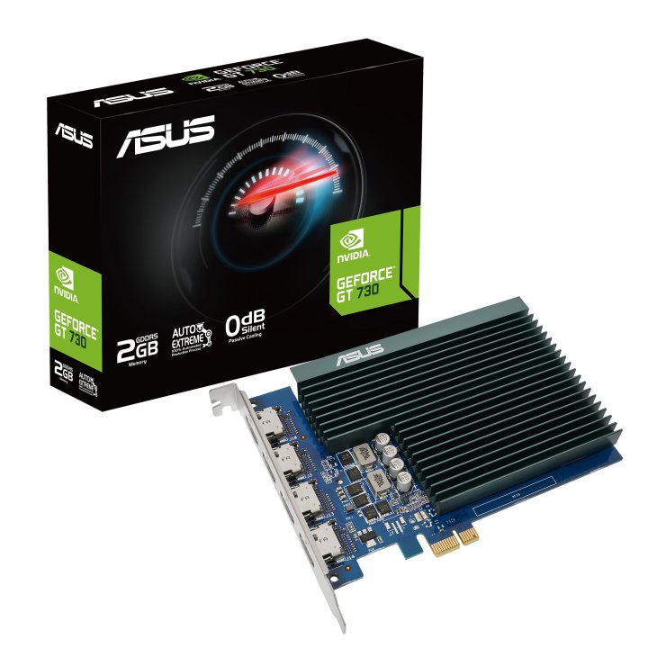 Vga Asus Gt730-4h-sl-2gd5 Gddr5 (4x Salidas Hdmi) Reloj  927 Mhz Cuda384 3840 X 2160 64bit