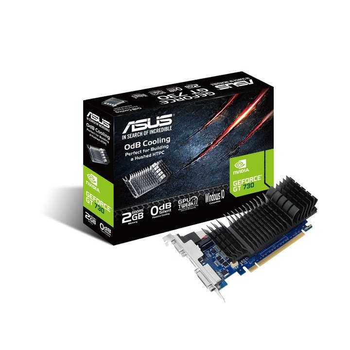 Vga Asus Gt730-sl-2gd5-brk Gddr5 Vga, Dvi, Hdmi 2560x1600 Clock 902 Mhz Memory 5010 Mhz 64bit