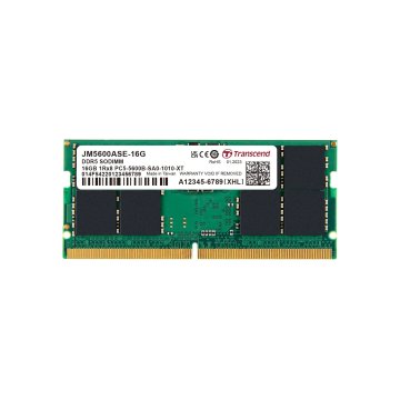Sodimm 16gb 5600mhz Ddr5 Transcend 1.1v Cl40 1rx8 Jm5600ase-16g