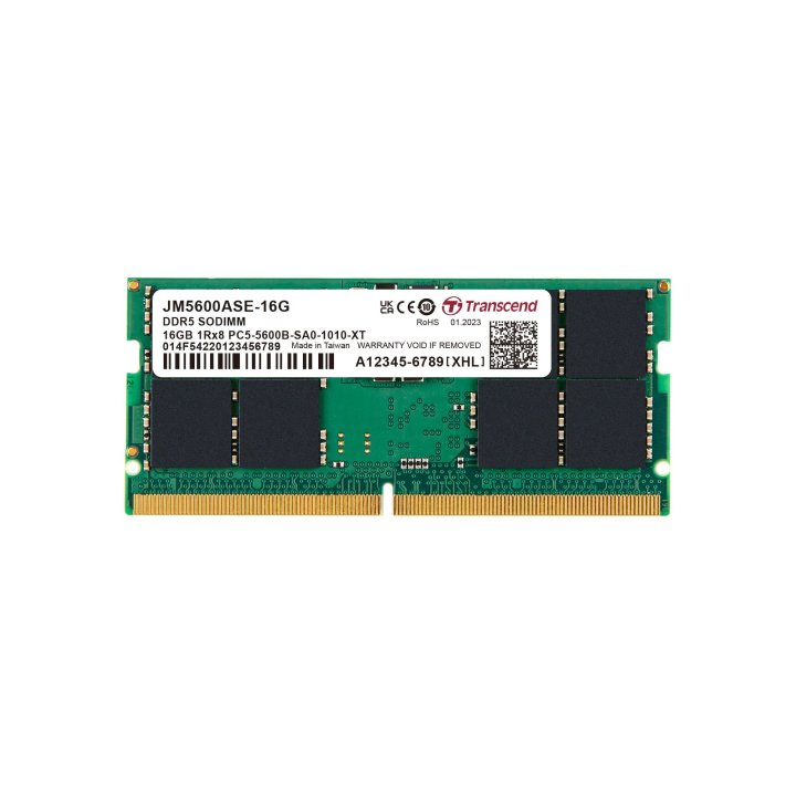 Sodimm 16gb 5600mhz Ddr5 Transcend 1.1v Cl40 1rx8 Jm5600ase-16g