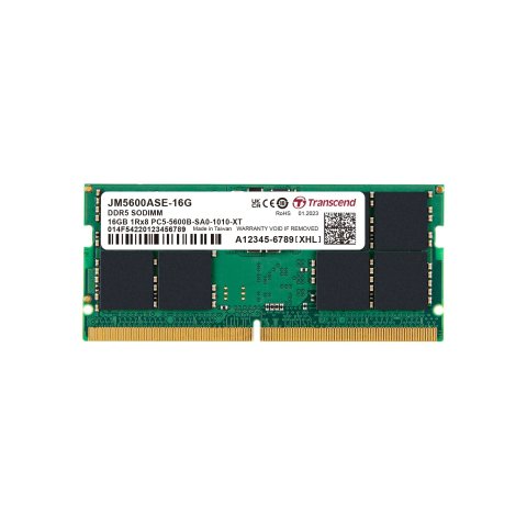 Sodimm 16gb 5600mhz Ddr5 Transcend 1.1v Cl40 1rx8 Jm5600ase-16g