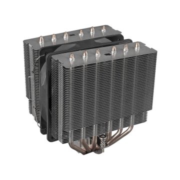 Ventilador Con Disipador Para Cpu Mars Gaming Mcpu-2t Black Ventilador 120mm 6 Headpipes Tdp 280w Compatible Con Intel Y Amd