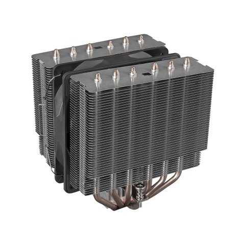 Ventilador Con Disipador Para Cpu Mars Gaming Mcpu-2t Black Ventilador 120mm 6 Headpipes Tdp 280w Compatible Con Intel Y Amd