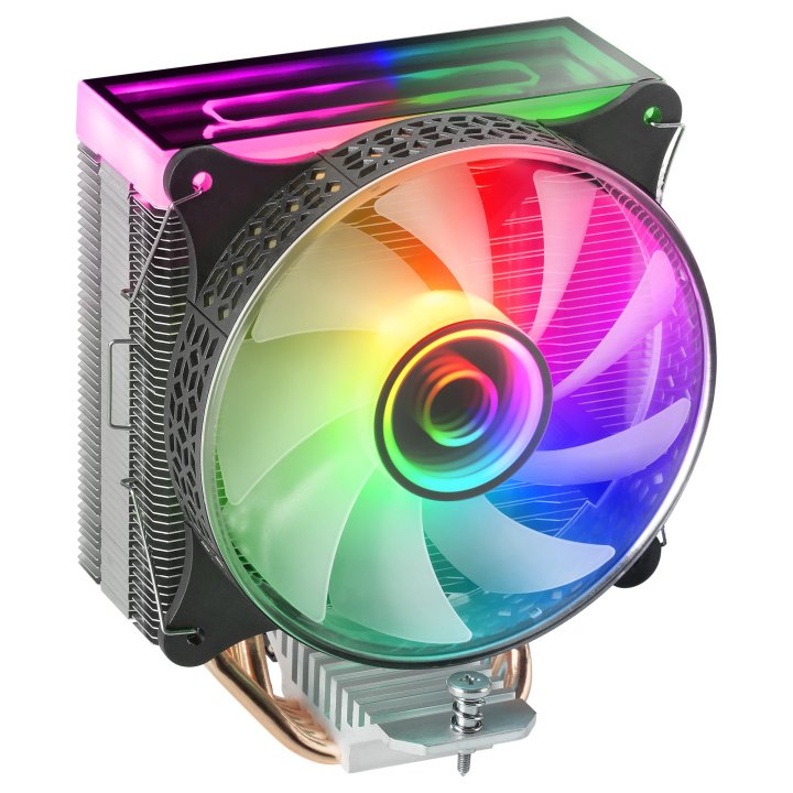 Ventilador Con Disipador De Cpu Mars Gaming Mcpu-vr Black Diseño Doble Espejo Infinito 4 Headpipes Tdp 180w Ventilador Argb M