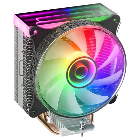 Ventilador Con Disipador De Cpu Mars Gaming Mcpu-vr Black Diseño Doble Espejo Infinito 4 Headpipes Tdp 180w Ventilador Argb M