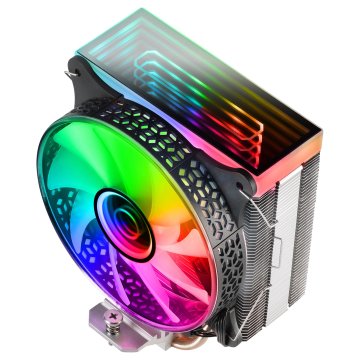 Ventilador Con Disipador De Cpu Mars Gaming Mcpu-vr Black Diseño Doble Espejo Infinito 4 Headpipes Tdp 180w Ventilador Argb M 2