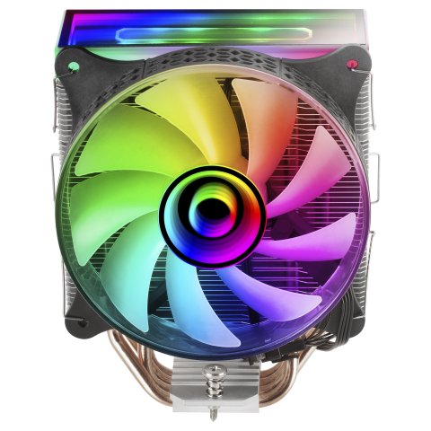 Ventilador Con Disipador De Cpu Mars Gaming Mcpu-vr Black Diseño Doble Espejo Infinito 4 Headpipes Tdp 180w Ventilador Argb M