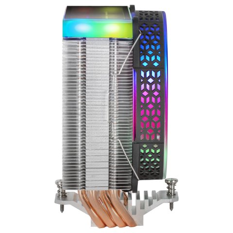 Ventilador Con Disipador De Cpu Mars Gaming Mcpu-vr Black Diseño Doble Espejo Infinito 4 Headpipes Tdp 180w Ventilador Argb M