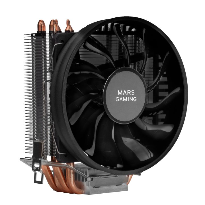 Ventilador Con Disipador Para Cpu Mars Gaming Mcpubk 4 Heatpipes Disipador De Aluminio Ventilador Pwm 110mm Tdp Hast 160w
