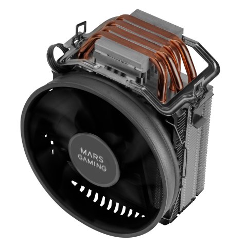 Ventilador Con Disipador Para Cpu Mars Gaming Mcpubk 4 Heatpipes Disipador De Aluminio Ventilador Pwm 110mm Tdp Hast 160w