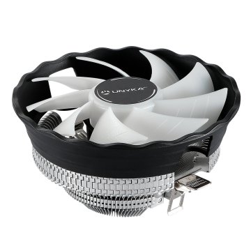 Ventilador Con Disipador Para Cpu Unyka Jotun Df 120 Con Iluminacion Rgb De Perfil Bajo 120mm 9 Aspas Multi Socket 2