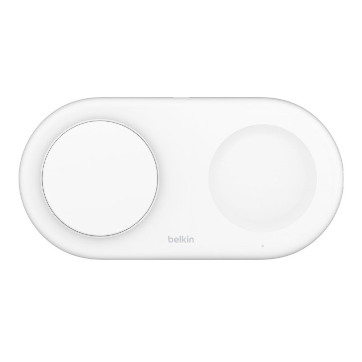 Base De Carga Inalambrica Doble Belkin Wiz021vfwh 15w Qi2 Boost Charge Color Blanco