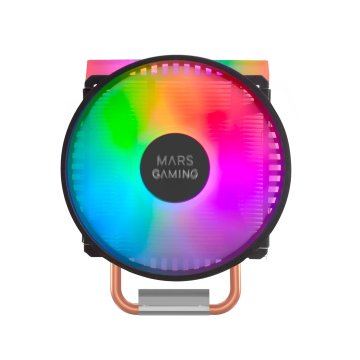 Ventilador Con Disipador Para Cpu Mars Gaming Mcpu44 Black Iluminacion Dual Argb 4 Heatpipes Disipador De Aluminio Ventilador 2