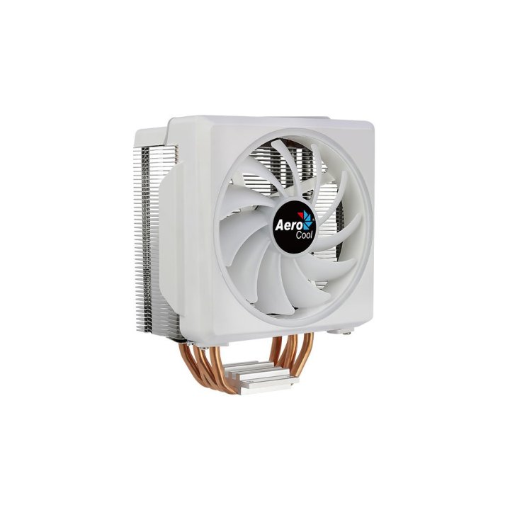 Ventilador Con Disipador Para Cpu Aerocool Cylon4 White Rgb 145w 4 Heatpipes Ventilador 120mm Pwm Con Anillo Led Rgb Compatib