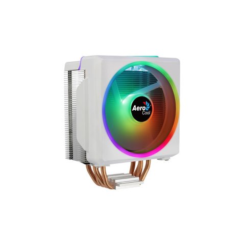 Ventilador Con Disipador Para Cpu Aerocool Cylon4 White Rgb 145w 4 Heatpipes Ventilador 120mm Pwm Con Anillo Led Rgb Compatib