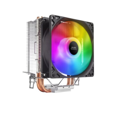 Ventilador Con Disipador Para Cpu Mars Gaming Mcpu Argb Aluminio Con Base De Cobre 2 Heatpipes Hct Tpd 130w Ventilador De 90m