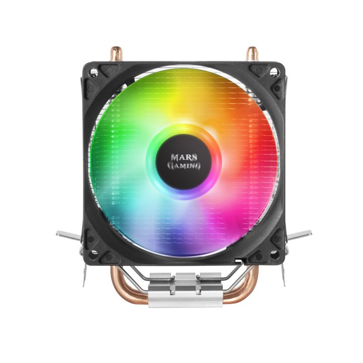 Ventilador Con Disipador Para Cpu Mars Gaming Mcpu Argb Aluminio Con Base De Cobre 2 Heatpipes Hct Tpd 130w Ventilador De 90m