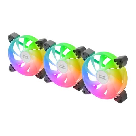 Kit 3xventilador Interno Argb Mars Gaming Mf-3a Kit Black 12x12cm Argb Rainbow