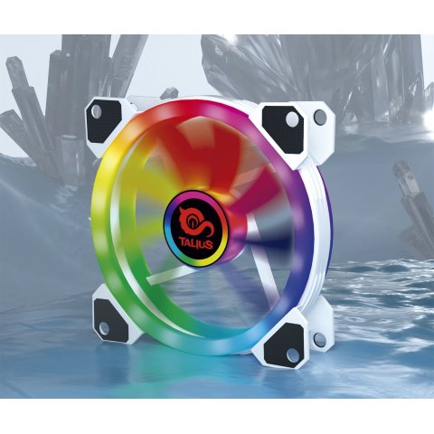 Talius Ventilador Caja Rgb Iris cronos Spectrum 16led 12cm Blanco Retail
